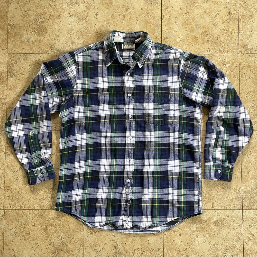 Vintage LL Bean plaid button up Made in USA